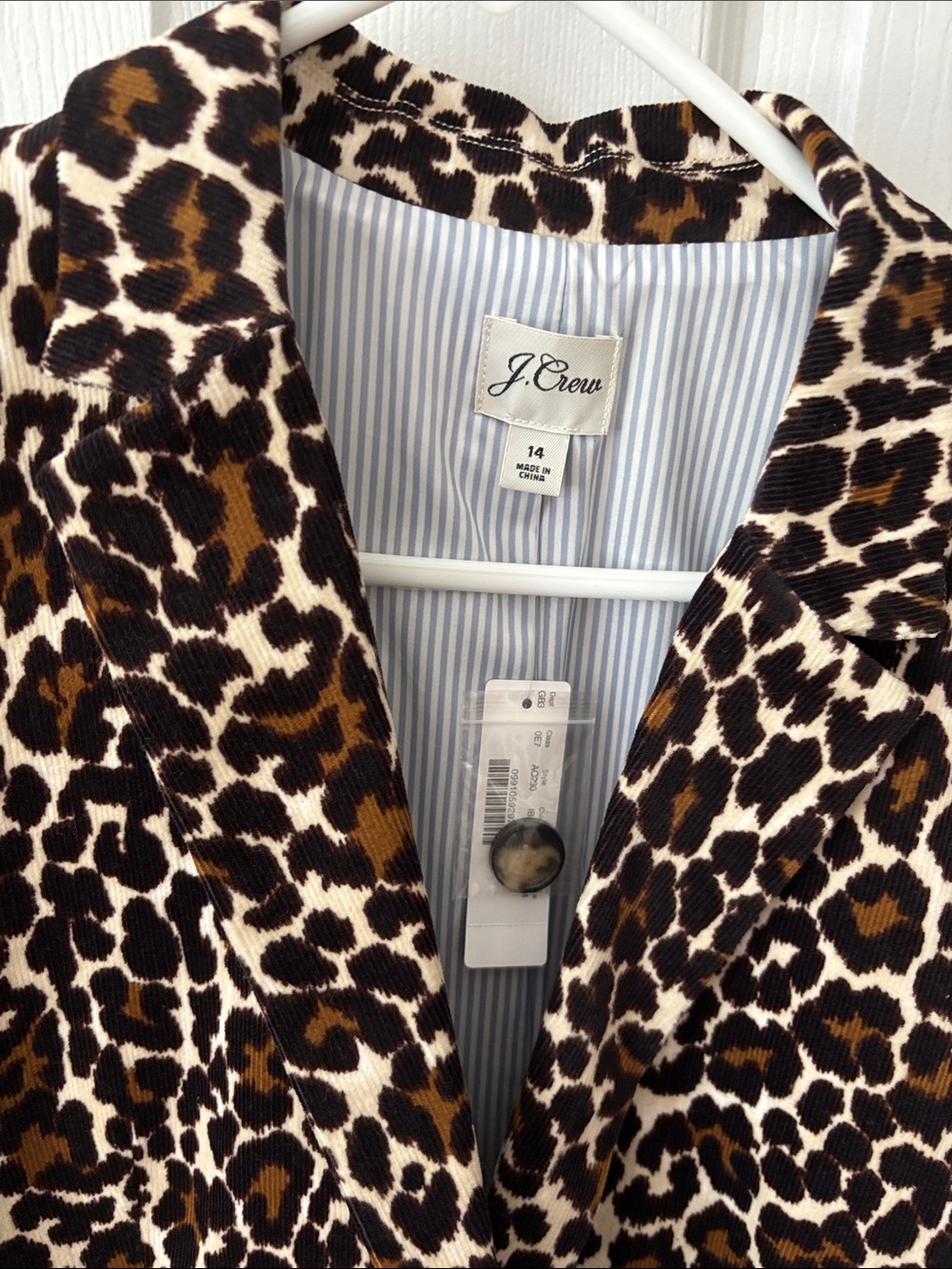 J. Crew Leopard-Print Tailored Blazer in Brown, Black, Cream - Picture 2 of 4